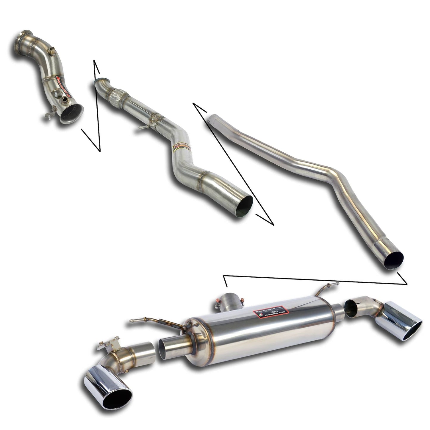 Supersprint BMW F20 / F21 -> 2015 Track Performance Pack With Valve (Models Until 07/2013)-Exhaust-Silicon Valley Bimmer