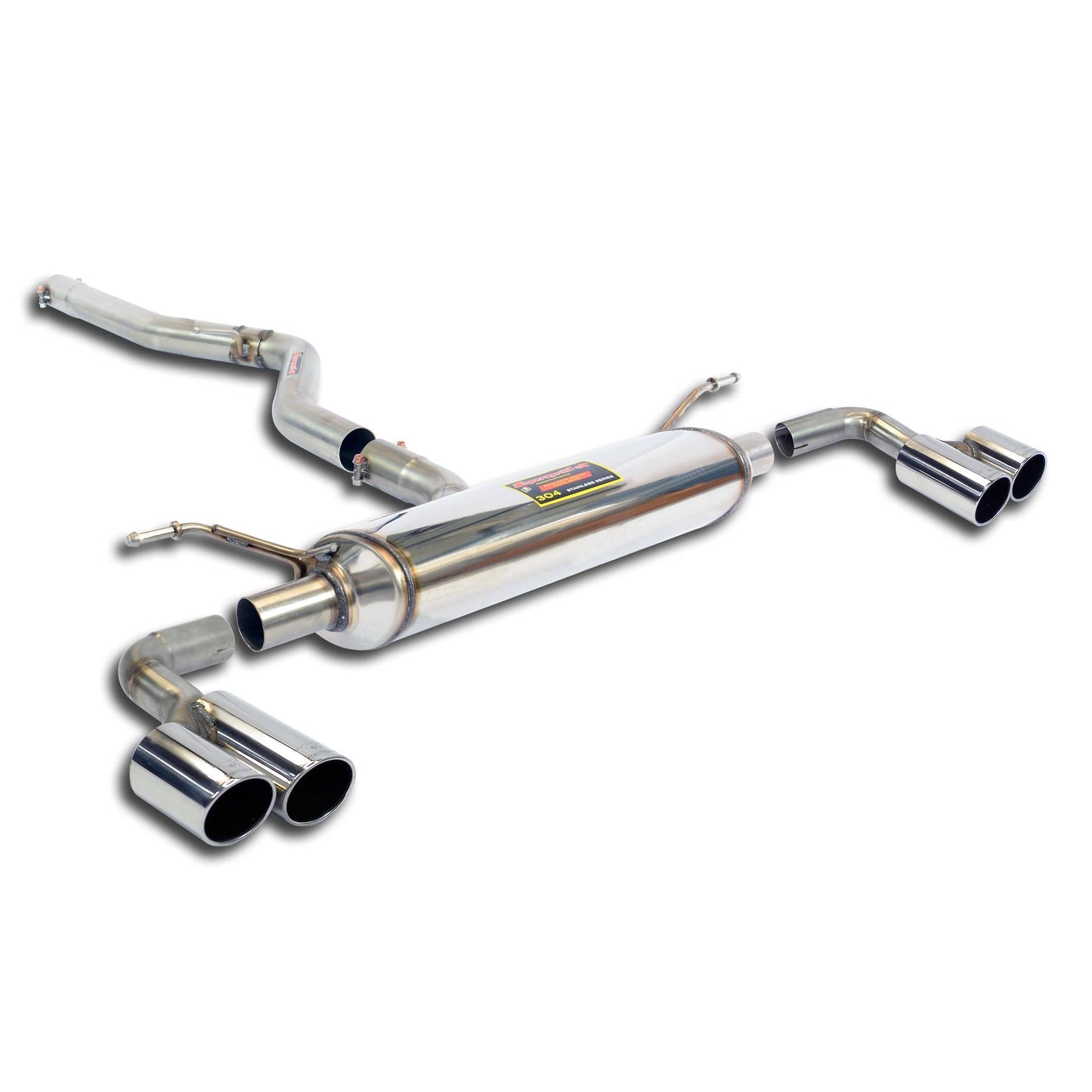 Supersprint BMW F20 / F21 LCI 2014 -> Connecting Pipe + Rear Exhaust Right Oo80 - Left Oo80-Exhaust-Silicon Valley Bimmer
