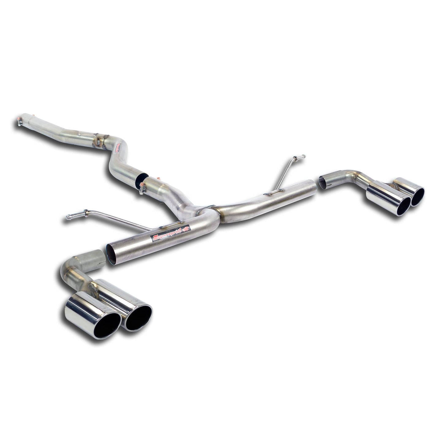 Supersprint BMW F20 / F21 LCI 2014 -> Connecting Pipe + Rear Pipe Right Oo80 - Left Oo80(Muffler Delete)-Exhaust-Silicon Valley Bimmer