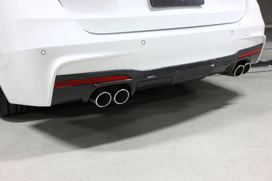3D Design F30 / F31 3-Series M-Sport Carbon Rear Diffuser - 4 Tip-Exterior-Silicon Valley Bimmer
