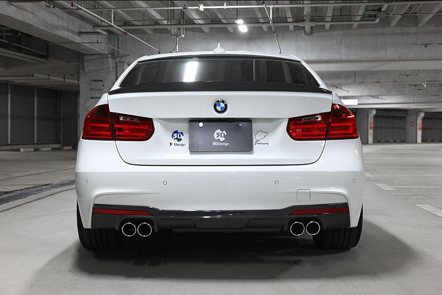 3D Design F30 / F31 335i M-Sport Carbon Rear Diffuser - 4 Tip-Exterior-Silicon Valley Bimmer