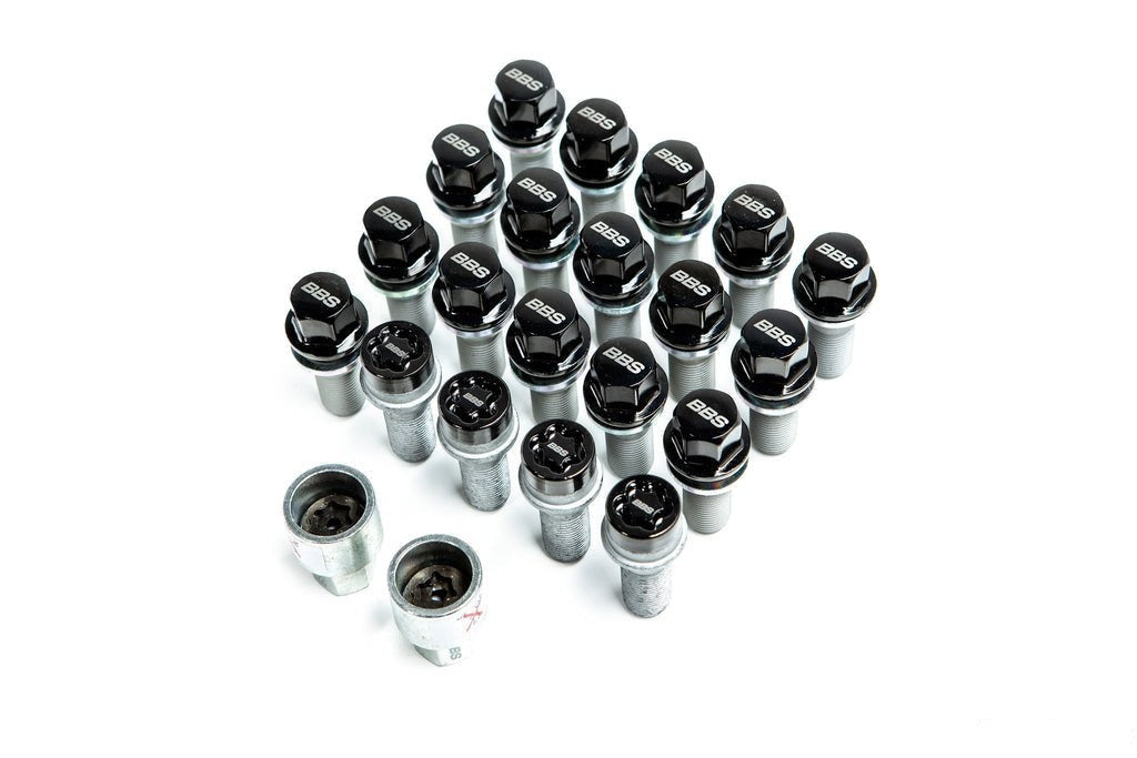 BBS M14x1.25 Locking Wheel Bolt Set - Black Chrome – Silicon 