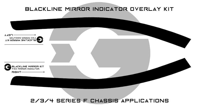 BMW 2/3/4 Series (F Chassis) Lite Mirror Indicator Overlay Kit-Exterior-Silicon Valley Bimmer