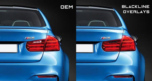 BMW 3 Series M3 2011-2015 (F30/F80 Pre LCI) Blackline Taillight Overlay Kit-Exterior-Silicon Valley Bimmer