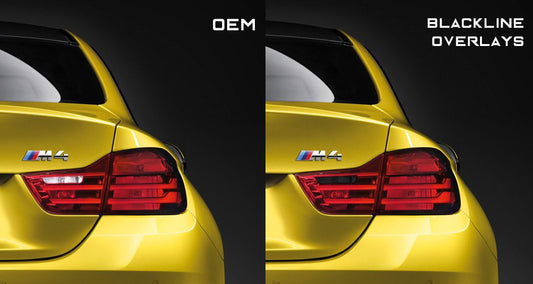 BMW 4 Series M4 2013-2016 (F32/F82 Pre LCI) Blackline Taillight Overlay Kit-Exterior-Silicon Valley Bimmer