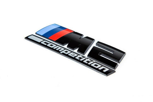 BMW F87 M2 Competition Trunk Emblem - Gloss Black-Exterior-Silicon Valley Bimmer
