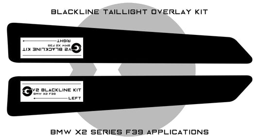 BMW X2 Series 2019+ (F39) Blackline Taillight Overlay Kit-Exterior-Silicon Valley Bimmer