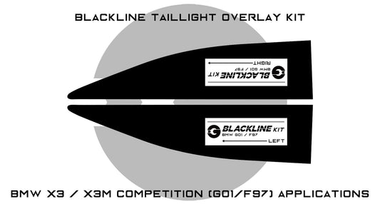 BMW X3 Series 2018+ (G01/F97) Blackline Taillight Overlay Kit-Exterior-Silicon Valley Bimmer