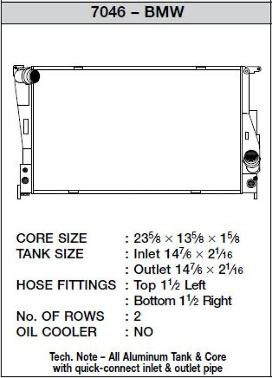 CSF E-Chassis N55 High Performance Radiator - A/T Only-Performance-Silicon Valley Bimmer