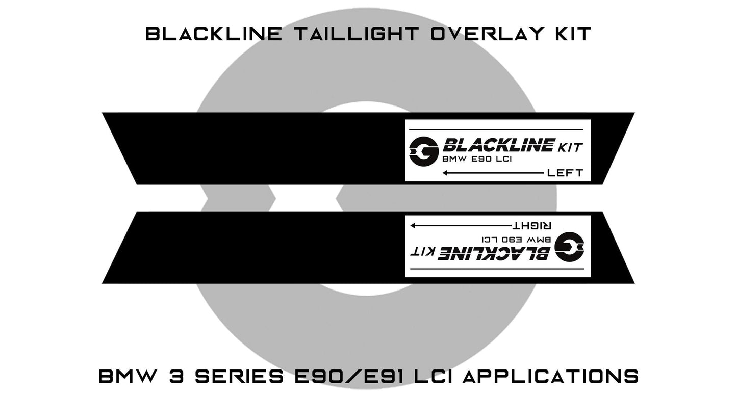 BMW 3 Series M3 2009-2011 (E90/E91 LCI) Blackline Taillight Overlay Kit