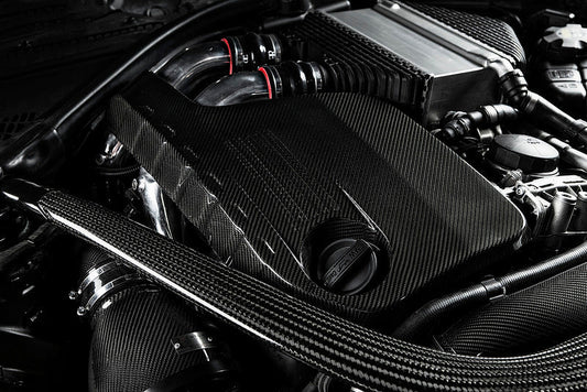 Eventuri BMW F8X M3 / M4 S55 Black Carbon Engine Cover-Performance-Silicon Valley Bimmer