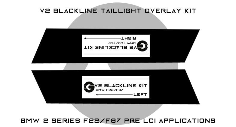 BMW 2 Series 2014-2017 (F22/F87 Pre LCI) Lite Taillight Overlay Kit