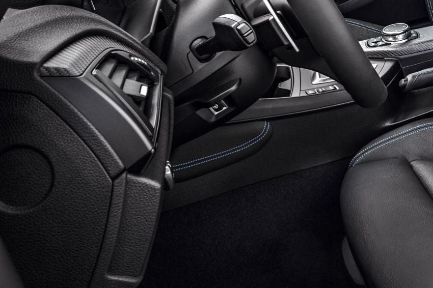 IND F87 M2 Stitched Alcantara Knee Pad - Polar Blue-Interior-Silicon Valley Bimmer