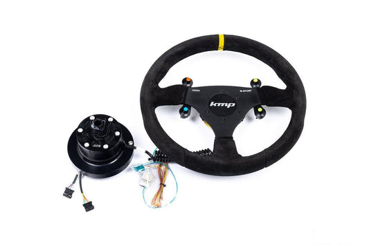KMP E9X M3 / E82 1M Racing Wheel + Quick-Release Hub Kit - 6MT-Interior-Silicon Valley Bimmer