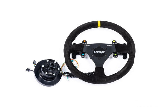 KMP E9X M3 Racing Wheel + Quick-Release Hub Kit - DCT GEN2-Interior-Silicon Valley Bimmer