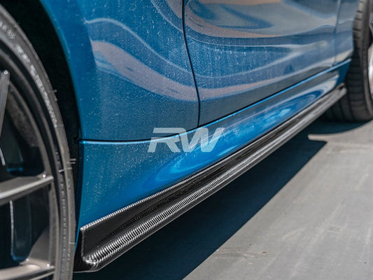 RW Carbon BMW F22 F23 Carbon Fiber Side Skirt Extensions-Exterior-Silicon Valley Bimmer