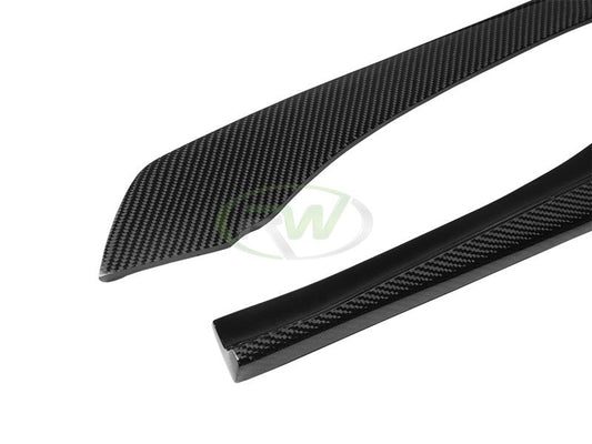 RW Carbon BMW F30 Carbon Fiber Rear Bumper Splitters-Exterior-Silicon Valley Bimmer