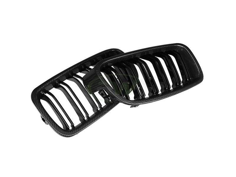 RW Carbon BMW F30/F31 Double Slat Carbon Fiber Grilles-Exterior-Silicon Valley Bimmer