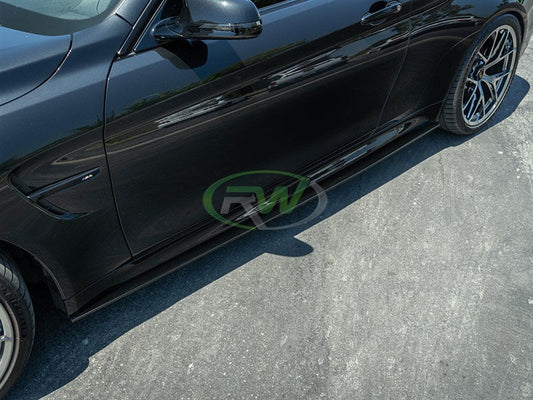 RW Carbon BMW F82/F83 M4 CF Side Skirt Extensions-Exterior-Silicon Valley Bimmer