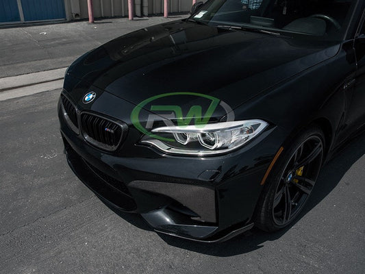 RW Carbon BMW F87 M2 Carbon Fiber Upper Bumper Splitters-Exterior-Silicon Valley Bimmer