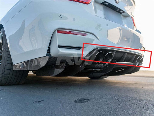RW Carbon BMW F8X M3 M4 Varis Style CF Rear Diffuser-Exterior-Silicon Valley Bimmer