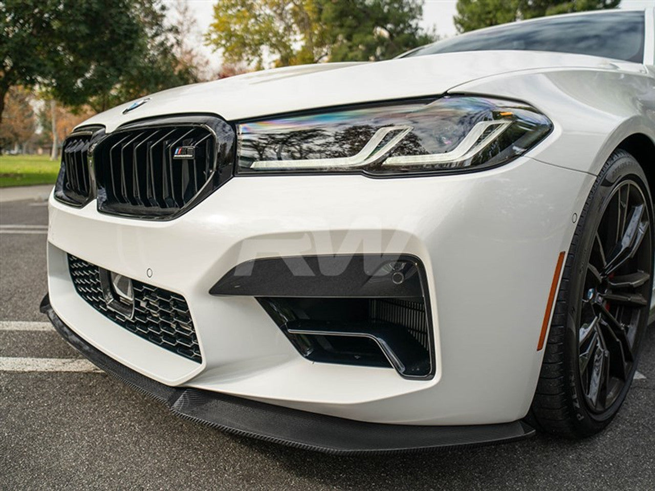 RW Carbon BMW F90 M5 LCI RWS Carbon Fiber Front Lip Spoiler-Exterior-Silicon Valley Bimmer