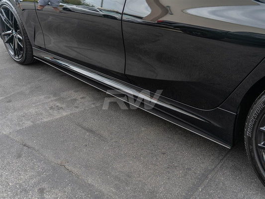 RW Carbon BMW G20 3 Series CF Side Skirt Extensions-Exterior-Silicon Valley Bimmer