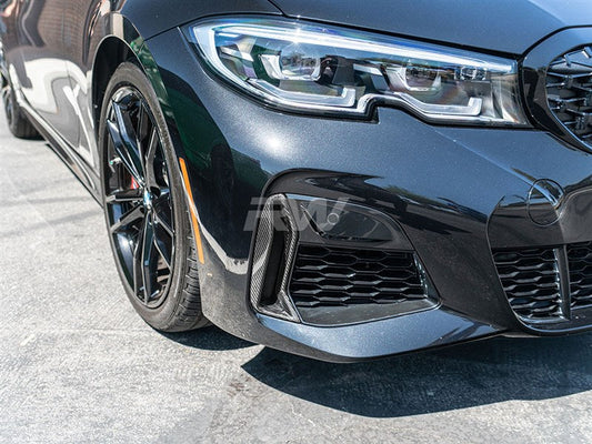 RW Carbon BMW G20 M340i M-Sport Carbon Fiber Front Bumper Grille Trims-Exterior-Silicon Valley Bimmer
