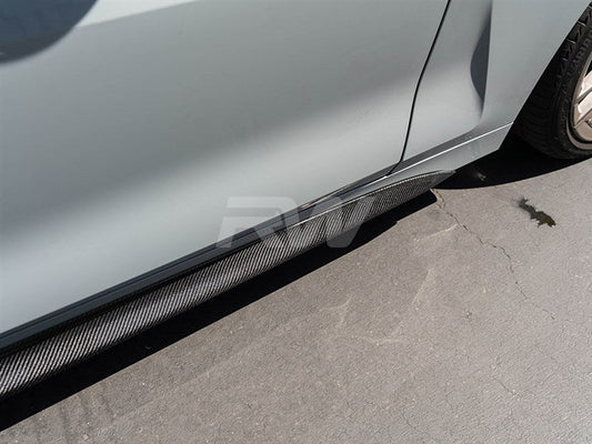 RW Carbon BMW G22/G23 Carbon Fiber Side Skirt Extensions-Exterior-Silicon Valley Bimmer