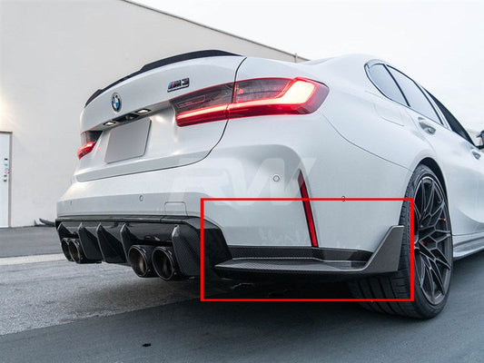 RW Carbon BMW G80 M3 CF Performance Style Diffuser Sides-Exterior-Silicon Valley Bimmer