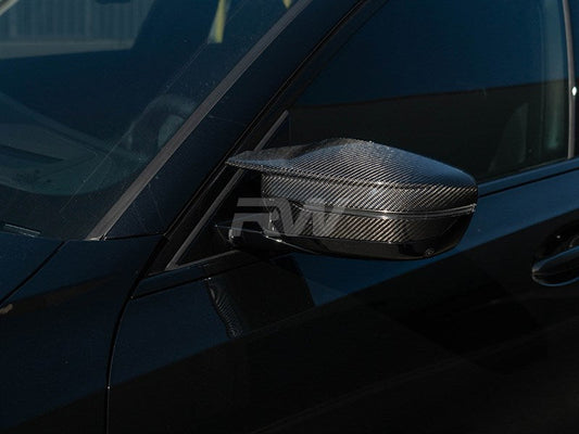 RW Carbon BMW G8X M3/M4/i4 Carbon Fiber Mirror Cap Replacements-Exterior-Silicon Valley Bimmer
