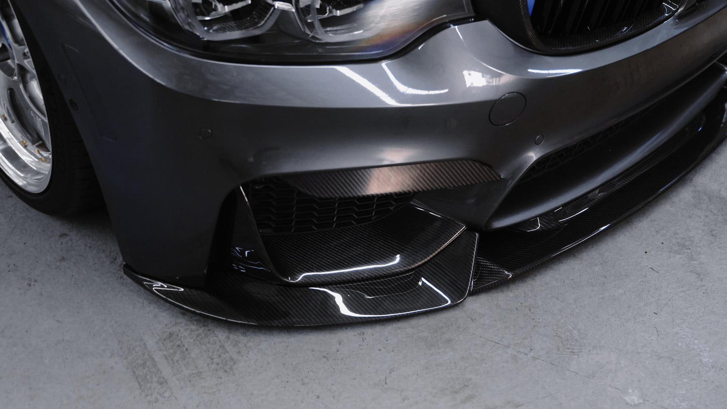Varis Carbon Fiber Front Lip Spoiler for 2014-19 BMW M3 F80 / M4 F82-Exterior-Silicon Valley Bimmer