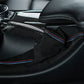 IND F8X M3 / M4 Matte Carbon + Alcantara Parking Brake Set - Straight Stitch