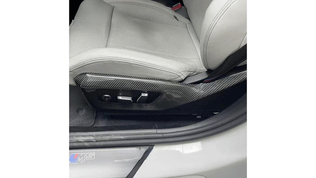 NWCarbon Haus G90 / G99 M5 OEM Style Dry Carbon Fiber Seat Side Trim Covers
