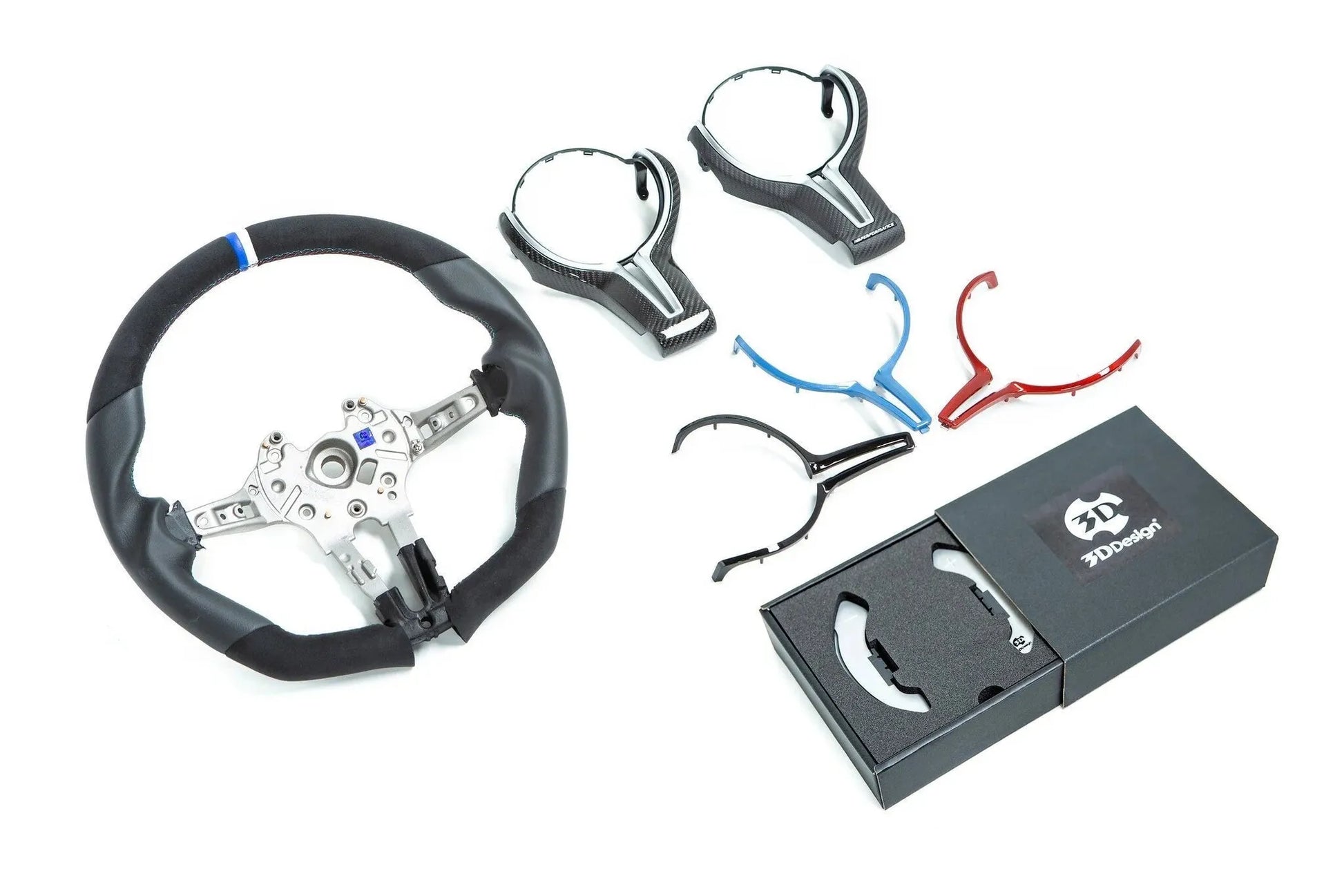 3D Design F8X M2 / M3 / M4 Alcantara + Leather Steering Wheel-Interior-Silicon Valley Bimmer
