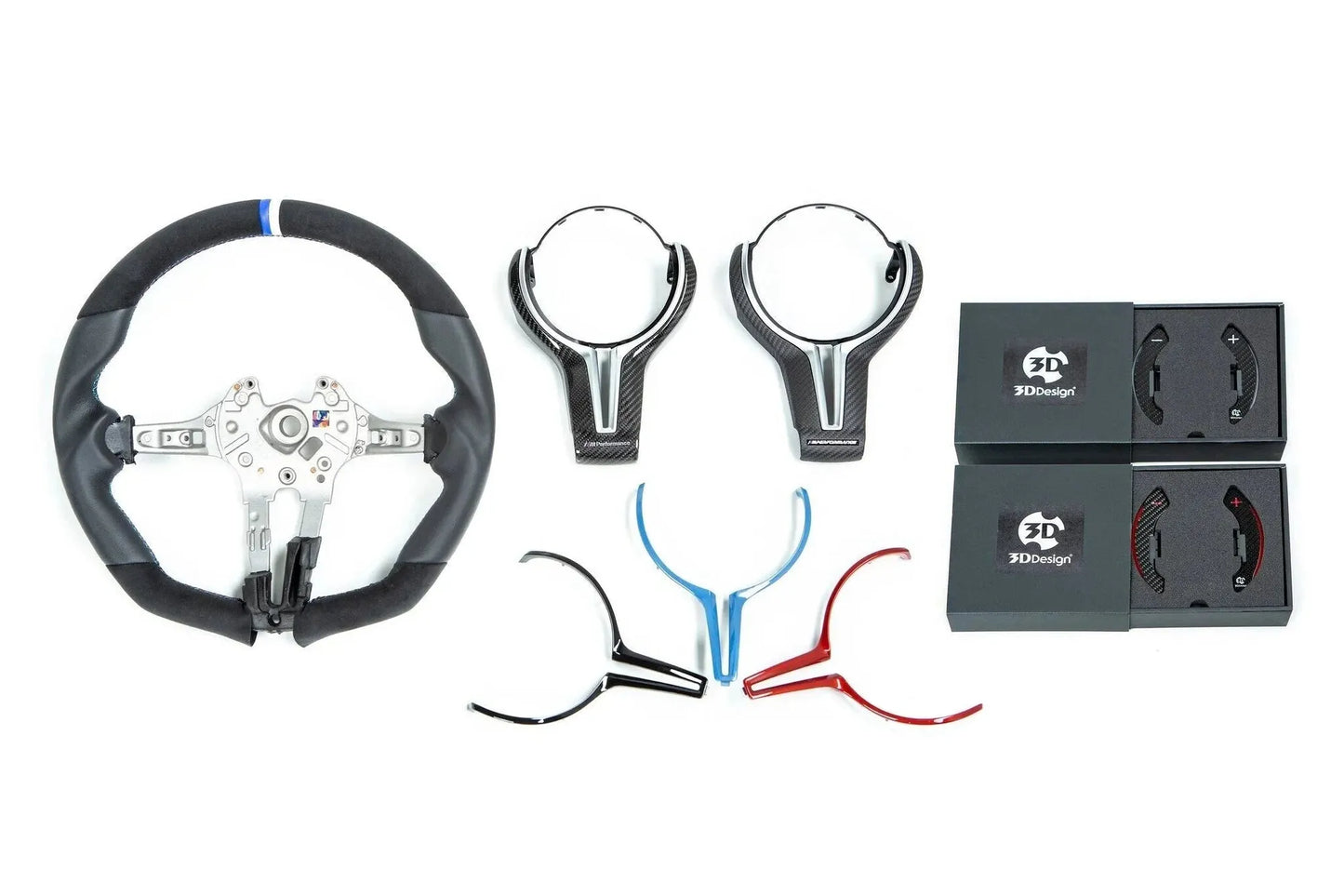 3D Design F8X M2 / M3 / M4 Alcantara + Leather Steering Wheel-Interior-Silicon Valley Bimmer