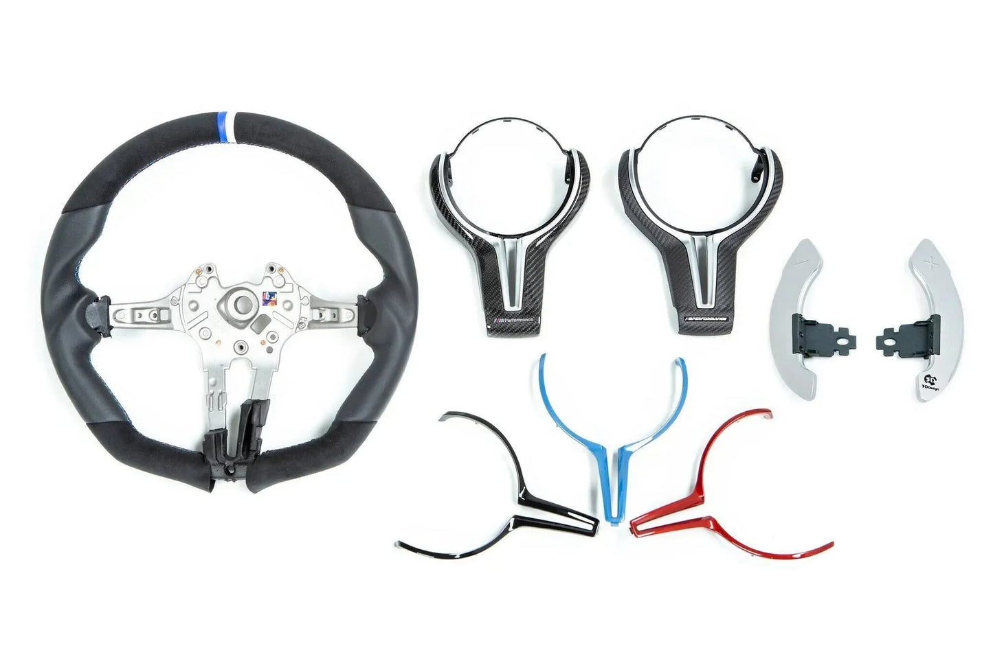 3D Design F8X M2 / M3 / M4 Alcantara + Leather Steering Wheel-Interior-Silicon Valley Bimmer