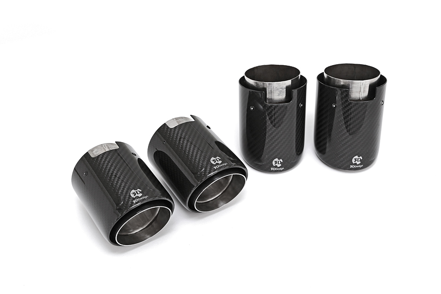 3D Design F8X M2 / M3 / M4 Carbon Exhaust Tip Set-Exhaust-Silicon Valley Bimmer