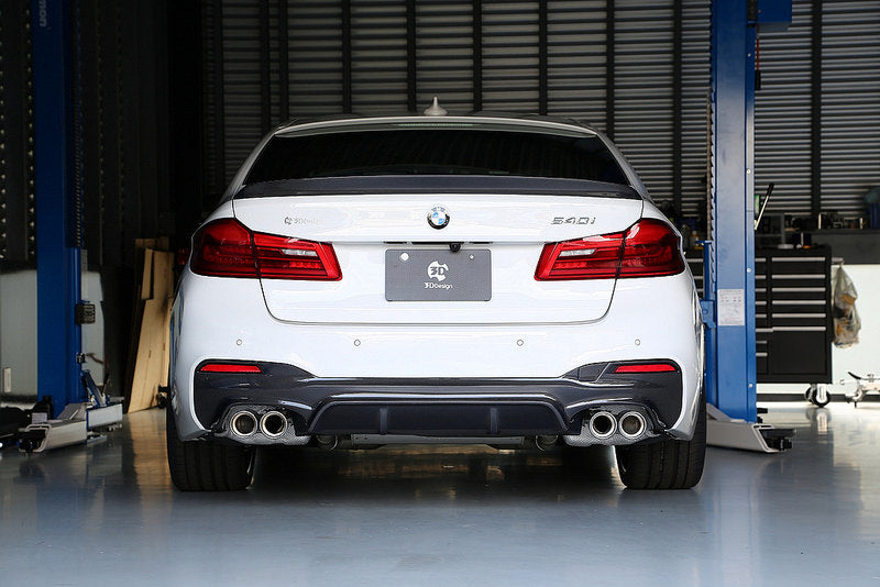 3D Design G30 5-Series Carbon Rear Diffuser - Type 2-Exterior-Silicon Valley Bimmer