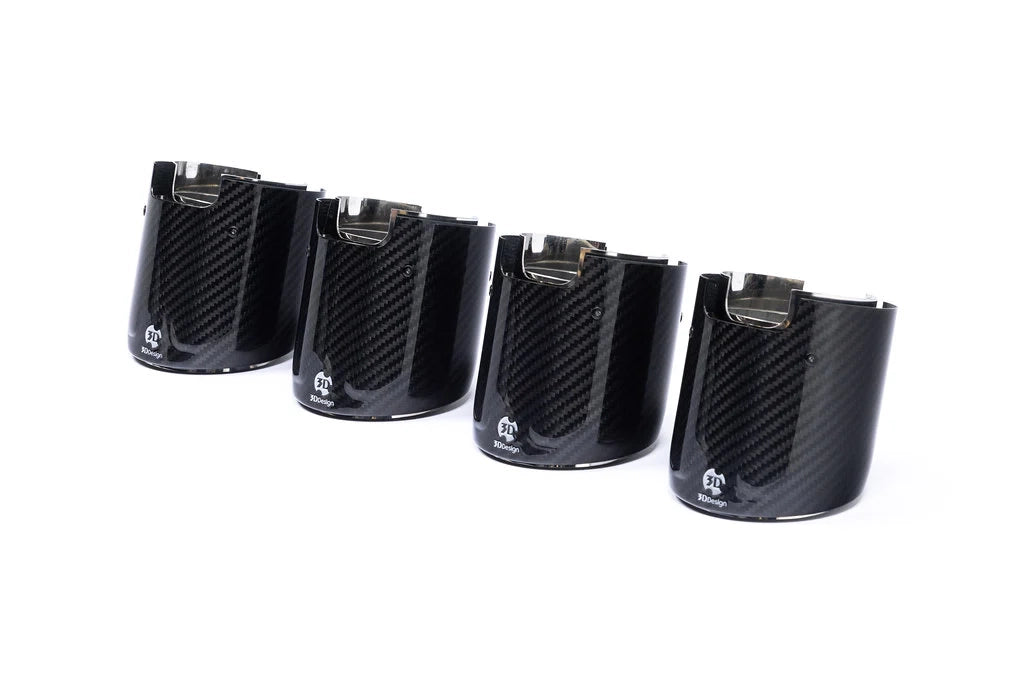 3D Design G8X M3 / M4 Carbon Exhaust Tip Set-Exterior-Silicon Valley Bimmer