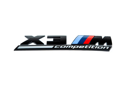 BMW F97 X3M Competition Trunk Emblem - Gloss Black