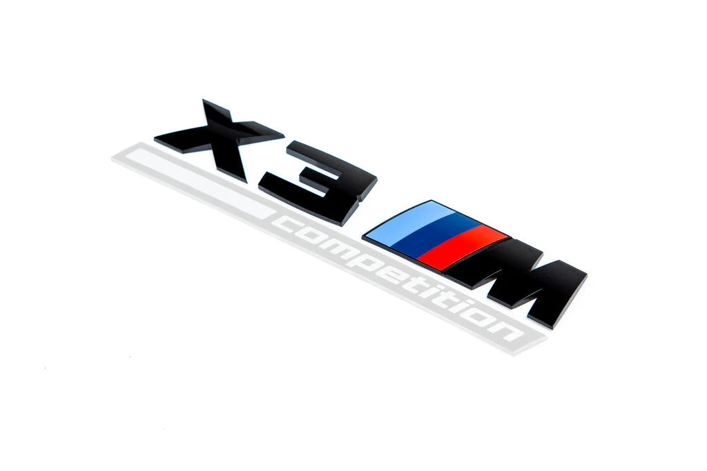 BMW F97 X3M Competition Trunk Emblem - Gloss Black