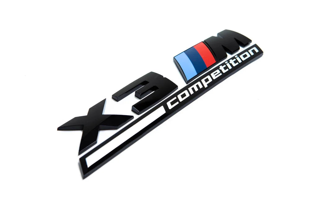 BMW F97 X3M Competition Trunk Emblem - Gloss Black