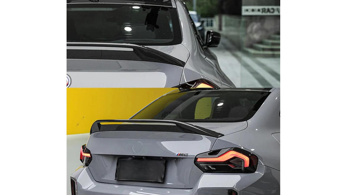NWCarbon Haus G87 Dry Carbon Fiber AD Style High Kick Trunk Spoiler