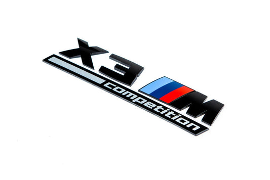 BMW F97 X3M Competition Trunk Emblem - Gloss Black