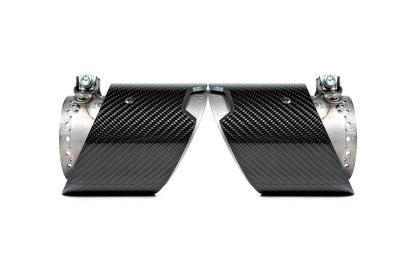 BMW M Performance F9X X5M / X6M Titanium + Carbon Exhaust Tip Set
