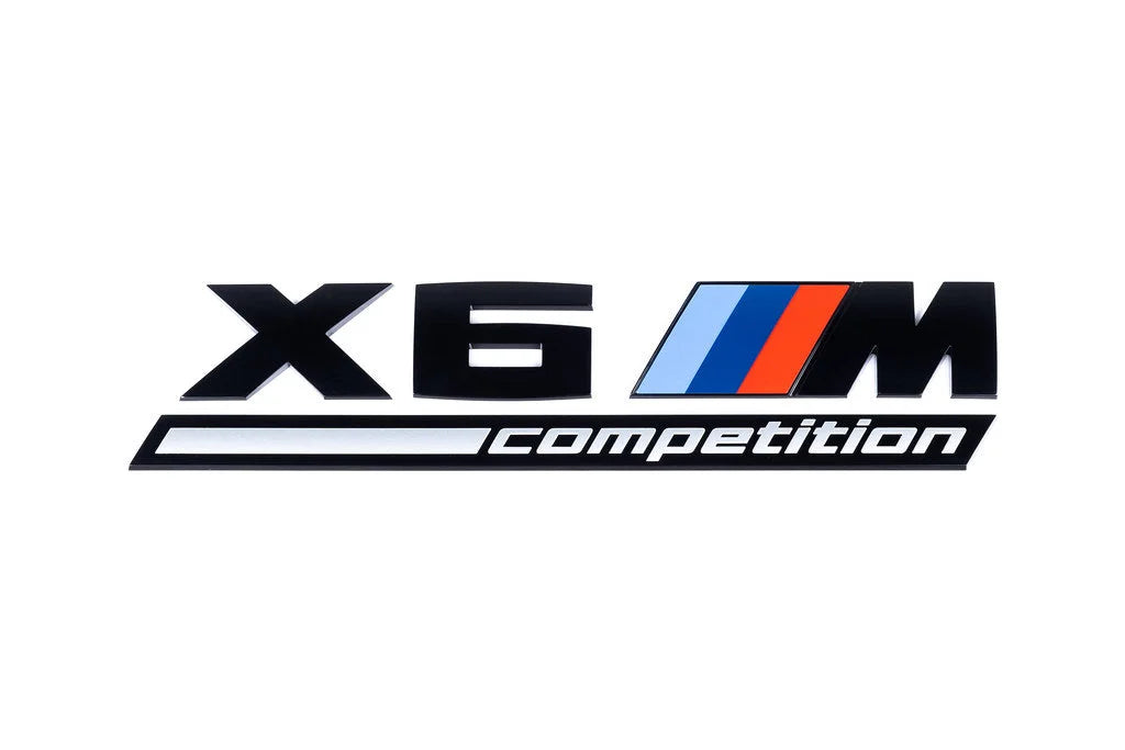 BMW F96 X6M Competition Trunk Emblem - Gloss Black