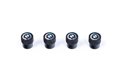 BMW M 50 Year Anniversary Heritage Valve Stem Cap Set - Black