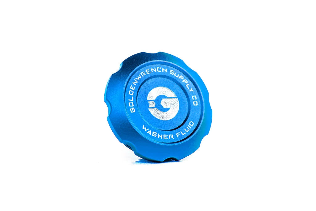 Goldenwrench Blackline Performance BMW M Car E9X / F95 / Mini Washer Fluid Cap - Motorsport Blue