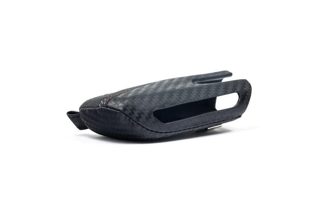 BMW M Performance Carbon with Tri-Color Stitched Alcantara Key Case